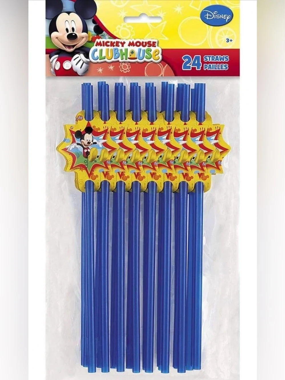 Free w/ purchase: Mickey Party Straws Blue 24 Pack 68676